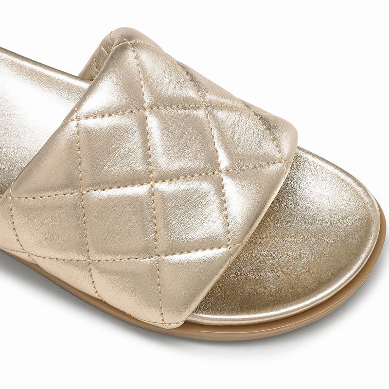 Sapatos Mules Russell And Bromley Quiltsoft Feminino Metallic | VKH74YV