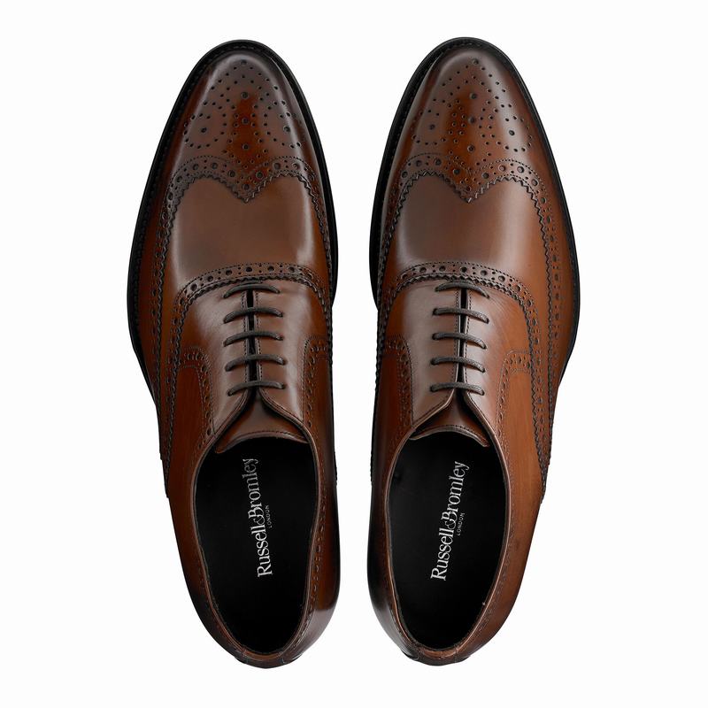 Sapatos Oxford Russell And Bromley Oak Masculino Marrom | VFZ4651BB