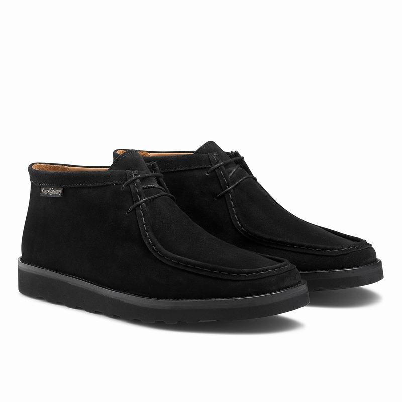 Sapatos de Amarrar Russell And Bromley Ontario Hi Masculino Pretas | HRU8225FU