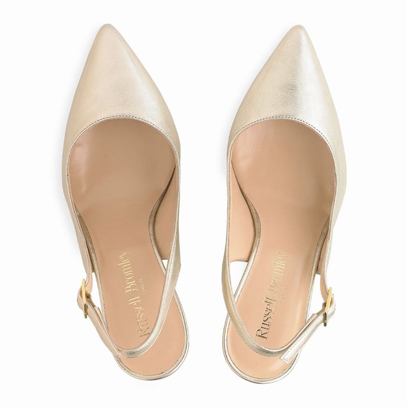 Scarpins Russell And Bromley 85sling Feminino Metallic | TWN2641RF