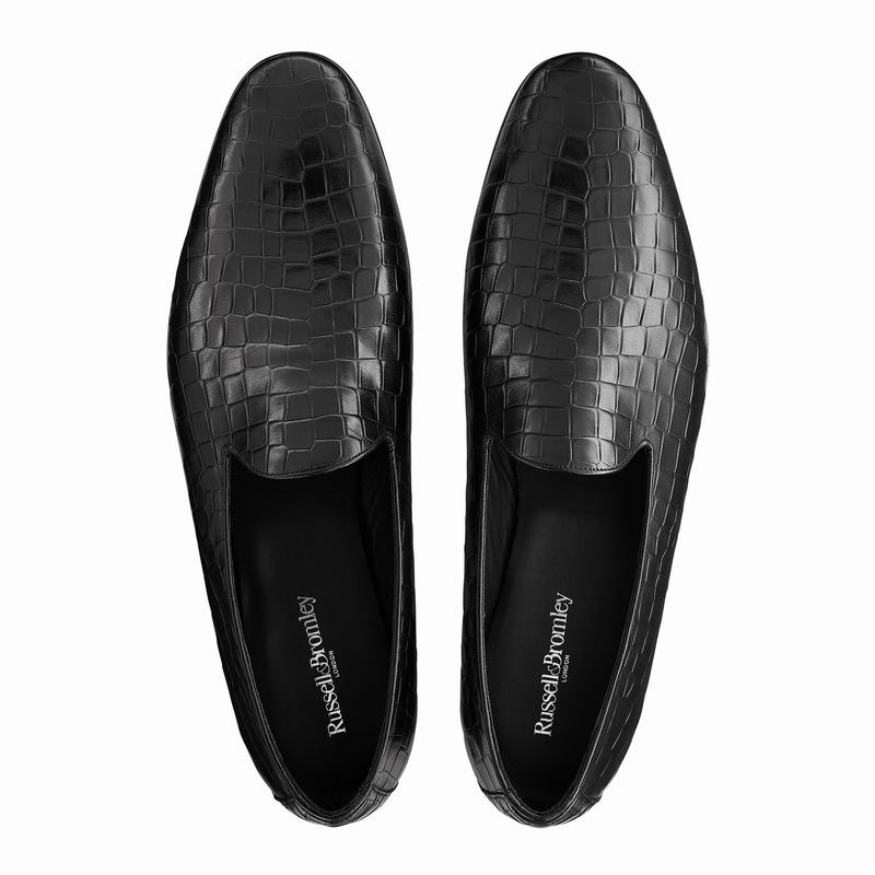 Slip On Russell And Bromley Baron Masculino Pretas | LOR9094JD