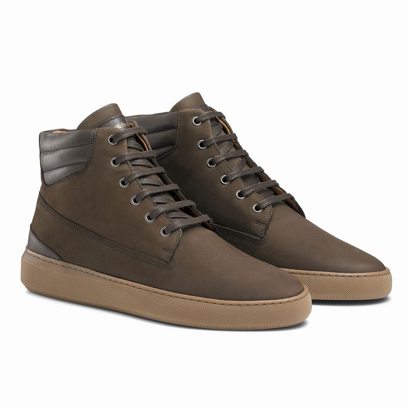 Tenis Alto Russell And Bromley Landmark Masculino Marrom | MOB3768OH