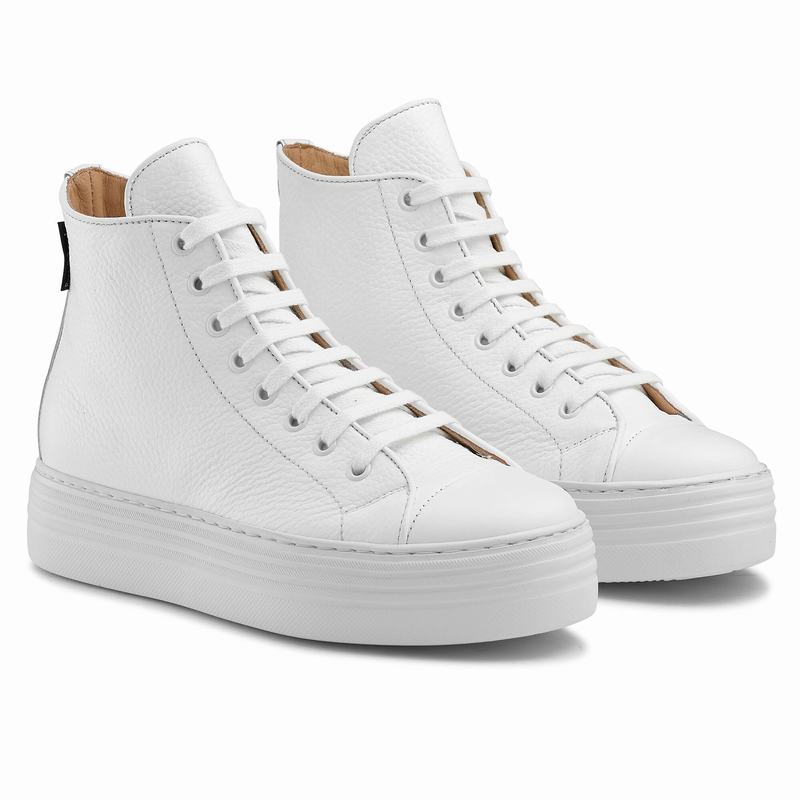 Tenis Alto Russell And Bromley Saturn Hi Feminino Branco | HXV1024YY