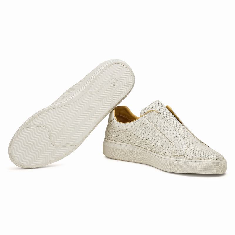 Tenis Baixo Russell And Bromley Clearway M Masculino Creme Branco | UGG1289SV