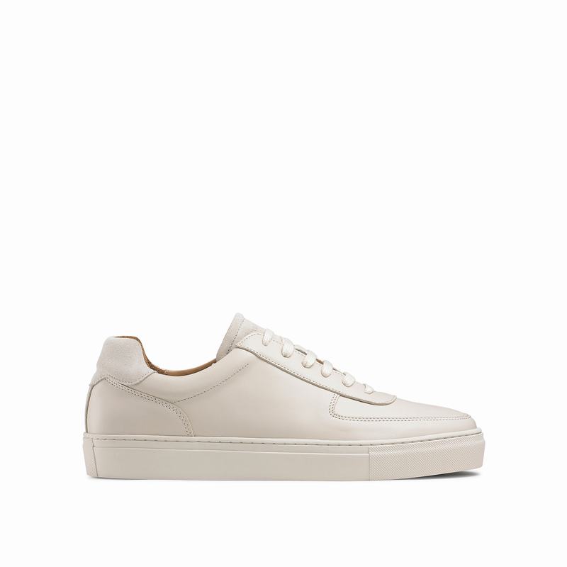 Tenis Baixo Russell And Bromley Outfield Masculino Creme Branco | DEN4512MS