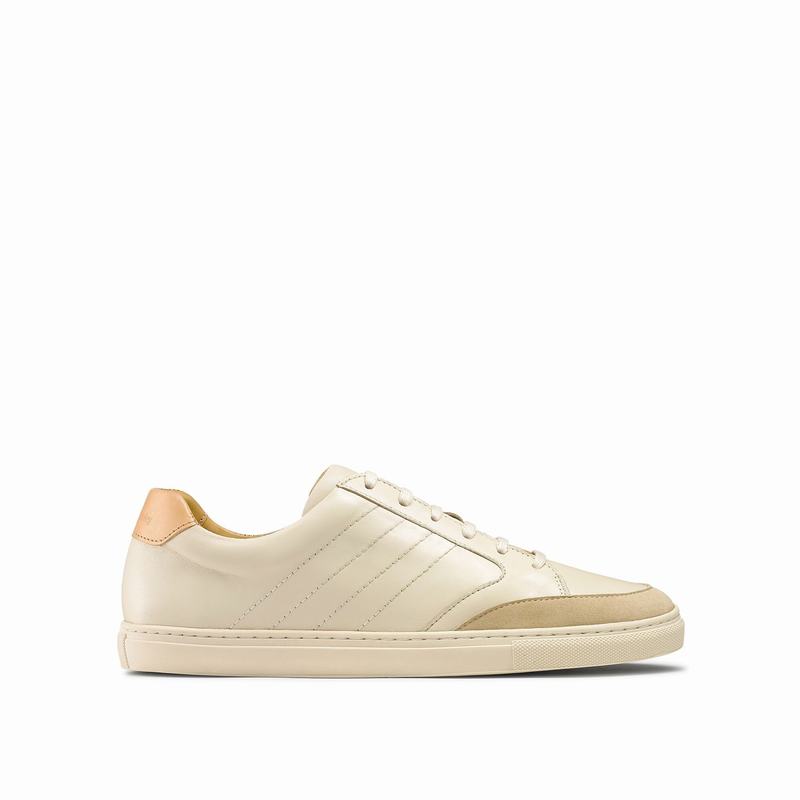 Tenis Baixo Russell And Bromley Retrospect Masculino Creme Branco | SJV9734RC