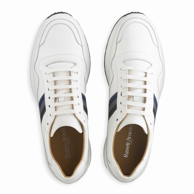 Tenis Baixo Russell And Bromley Run Time Masculino Branco | RYQ5289CG