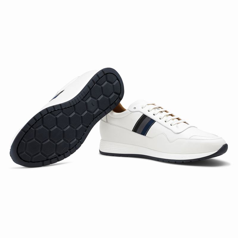 Tenis Baixo Russell And Bromley Run Time Masculino Branco | RYQ5289CG