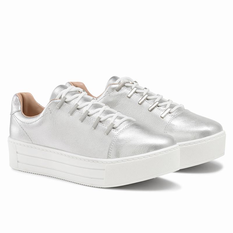 Tenis Plataforma Russell And Bromley Barfly Feminino Metallic | DQM44100PS