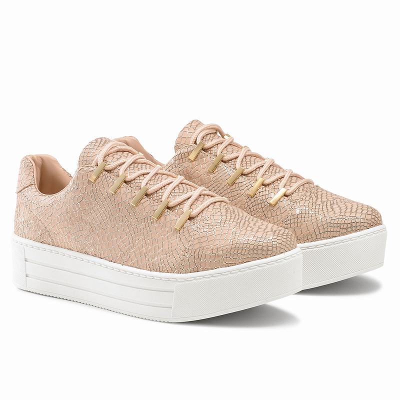 Tenis Plataforma Russell And Bromley Barfly Feminino Rosa | ZRM7486XU