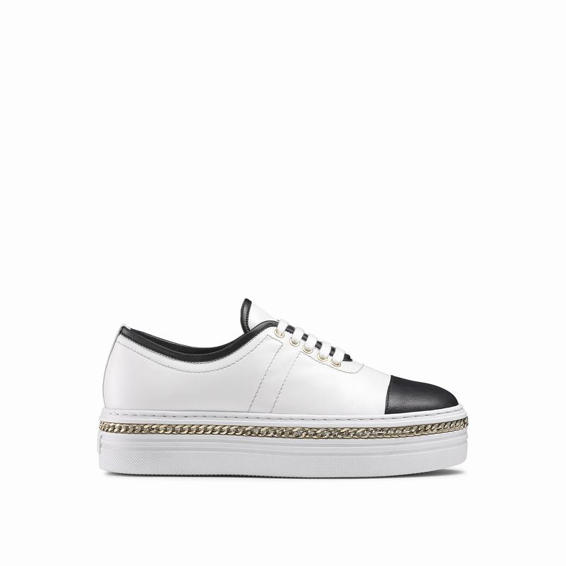 Tenis Plataforma Russell And Bromley Chainline Feminino Branco | WVK5154DU