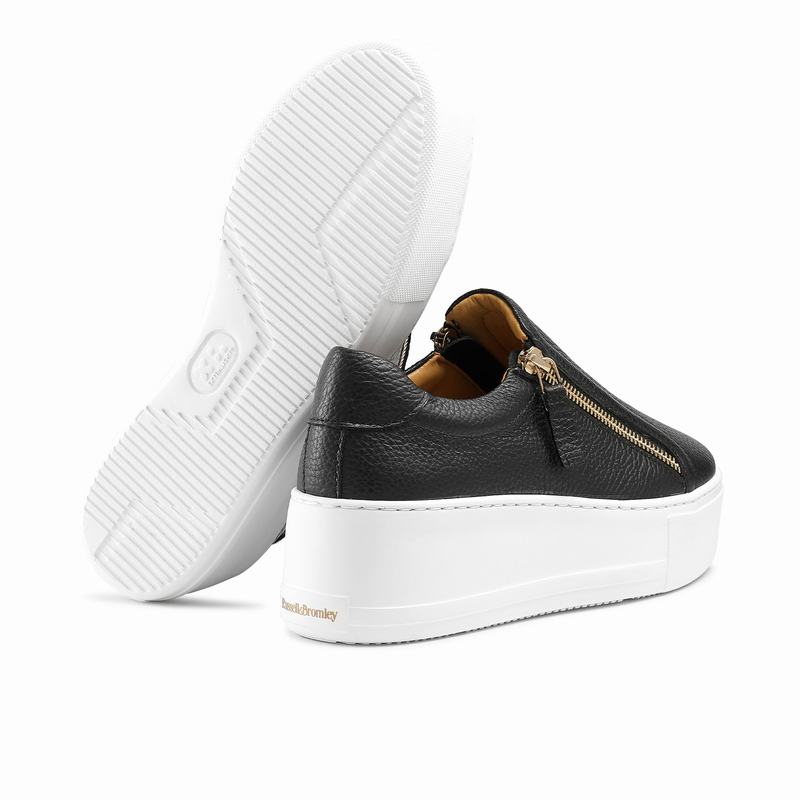 Tenis Plataforma Russell And Bromley Doublepark Feminino Pretas | UQZ2298AU