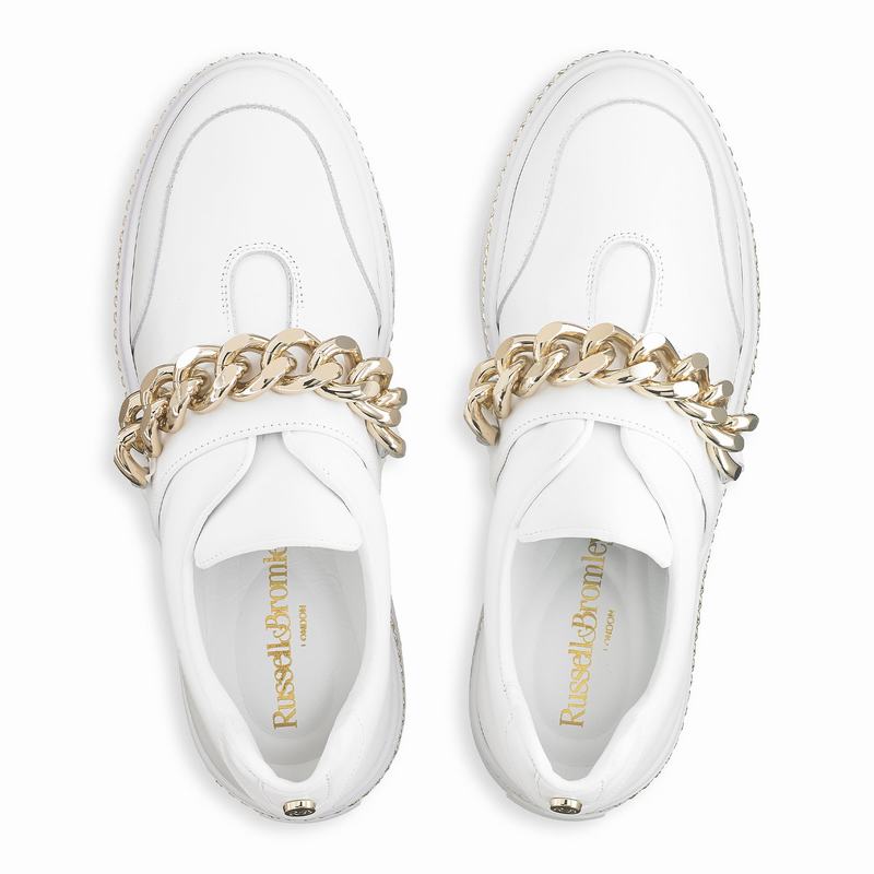 Tenis Plataforma Russell And Bromley Lockchain Feminino Branco | VKO9420KN