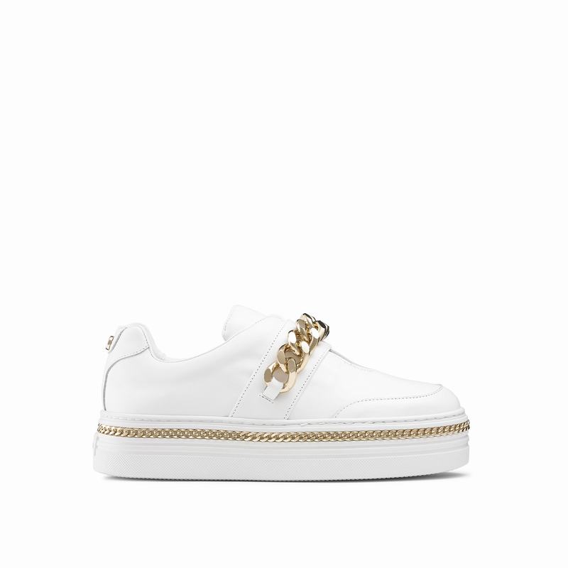 Tenis Plataforma Russell And Bromley Lockchain Feminino Branco | VKO9420KN