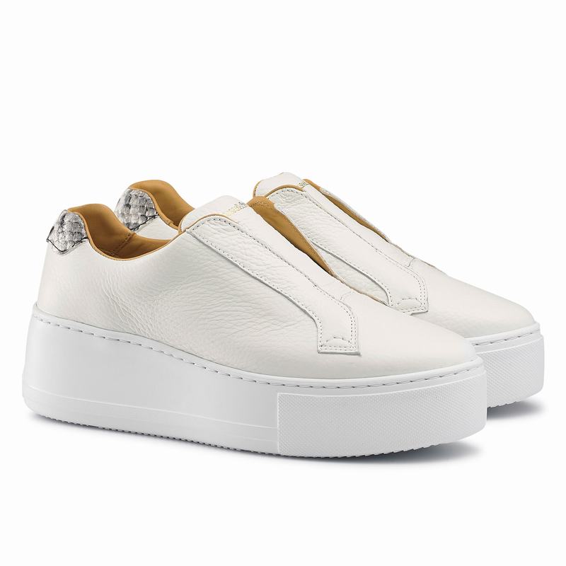 Tenis Plataforma Russell And Bromley Park Up Feminino Branco | CHN4539QM