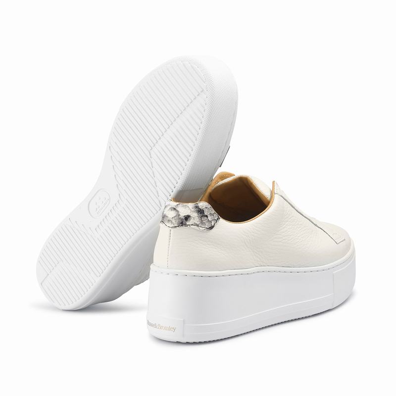 Tenis Plataforma Russell And Bromley Park Up Feminino Branco | CHN4539QM