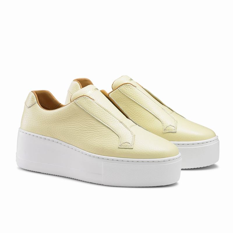 Tenis Plataforma Russell And Bromley Park Up Feminino Amarelas | DYV496JA