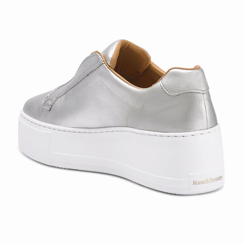 Tenis Plataforma Russell And Bromley Park Up Feminino Prateadas | HNR9018YE