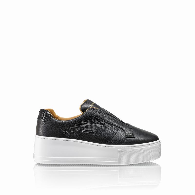 Tenis Plataforma Russell And Bromley Park Up Feminino Pretas | NXE2439NM