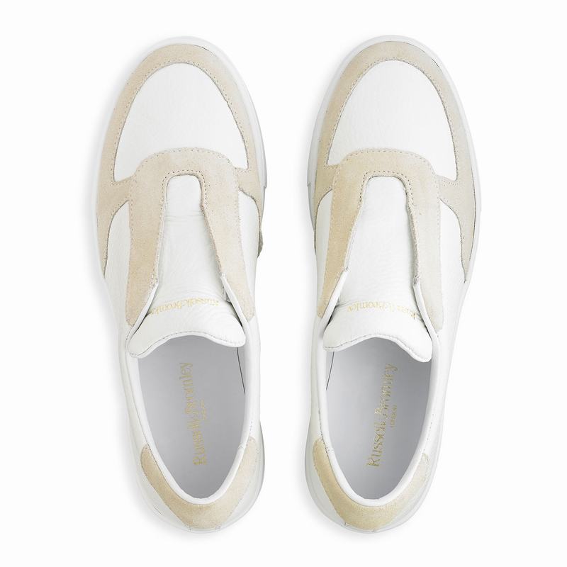 Tenis Plataforma Russell And Bromley Park Ave Feminino Branco | UAV1653NN