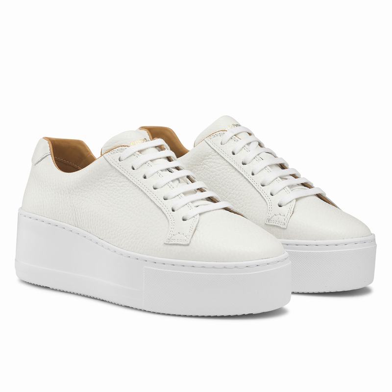 Tenis Plataforma Russell And Bromley Park Life Feminino Branco | ZLO656DH