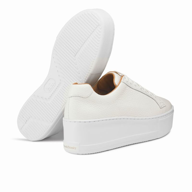 Tenis Plataforma Russell And Bromley Park Life Feminino Branco | ZLO656DH