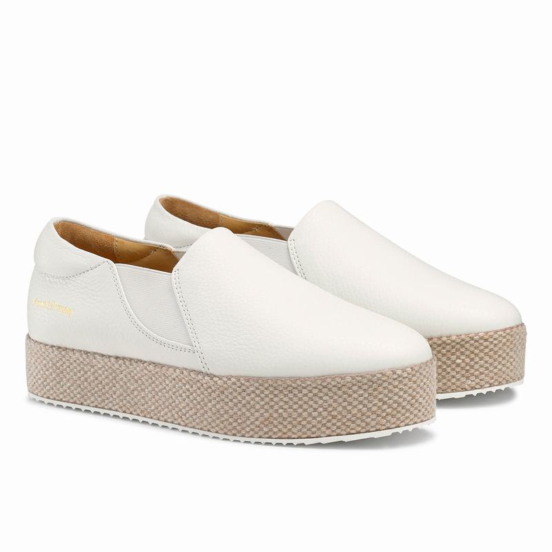 Tenis Plataforma Russell And Bromley Wrap Up Feminino Branco | CUS3648RB