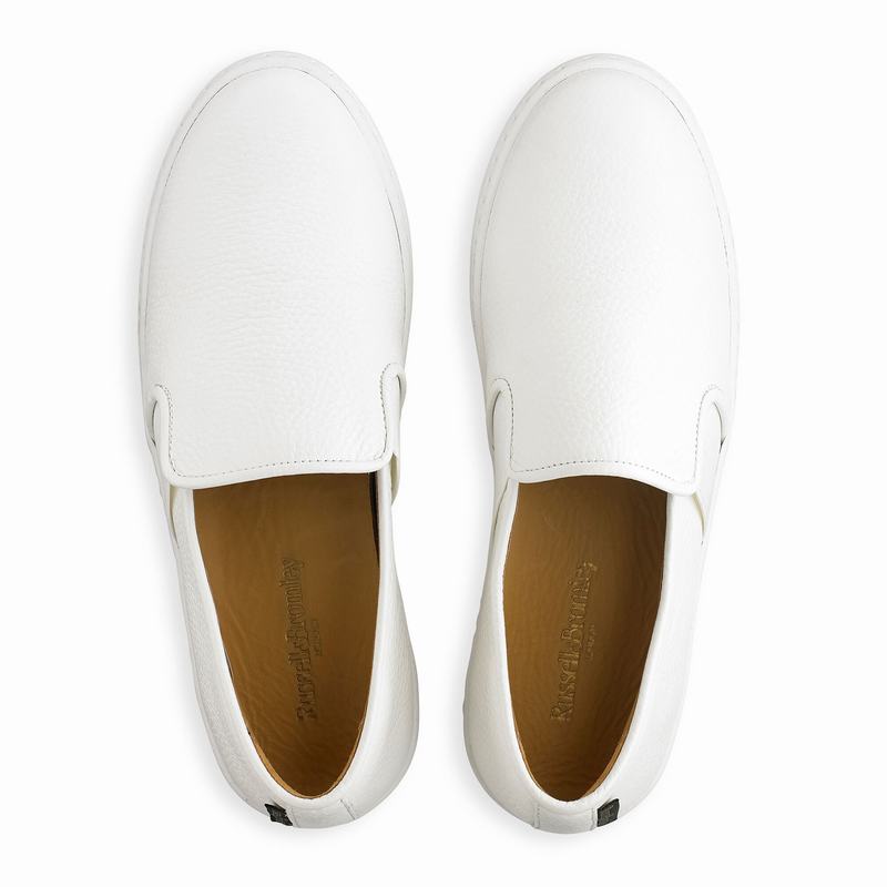 Tênis Deslizante Russell And Bromley Ball Park Feminino Branco | TKL667SR