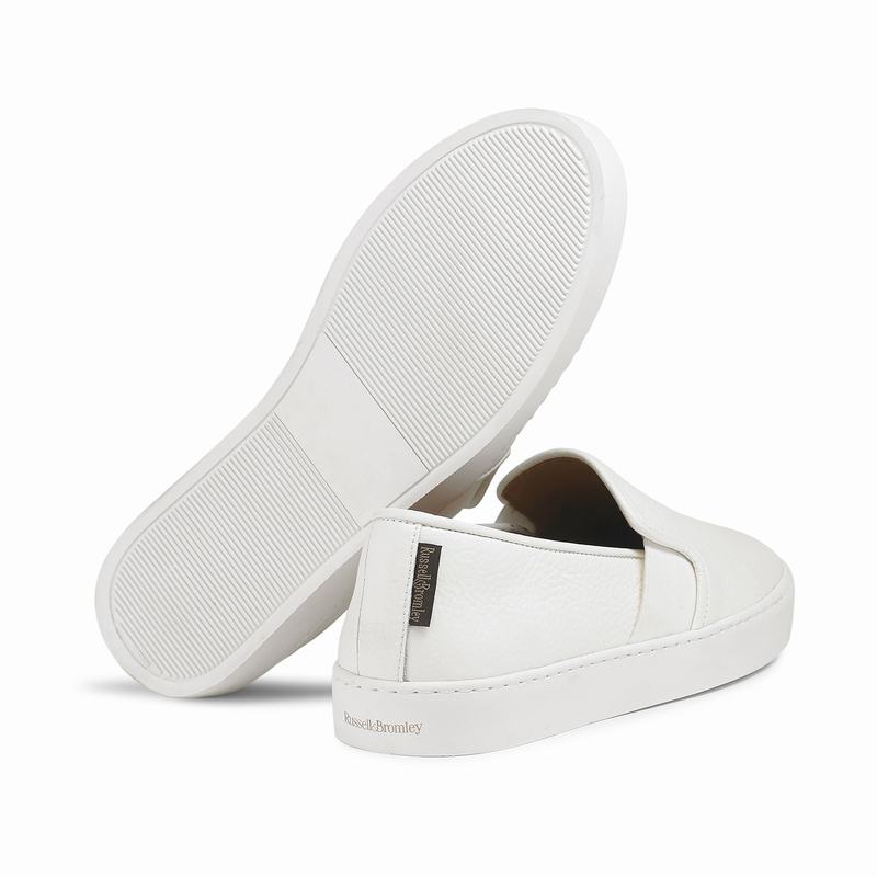 Tênis Deslizante Russell And Bromley Ball Park Feminino Branco | TKL667SR