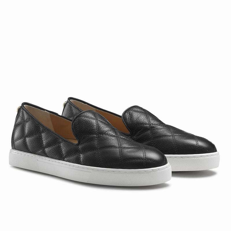 Tênis Deslizante Russell And Bromley Casaquilt Feminino Pretas | JVG4325ZW