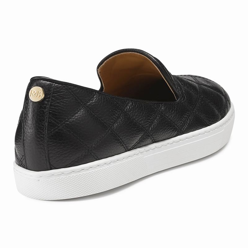 Tênis Deslizante Russell And Bromley Casaquilt Feminino Pretas | JVG4325ZW