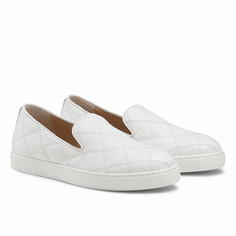 Tênis Deslizante Russell And Bromley Casaquilt Feminino Branco | YEG9696QA