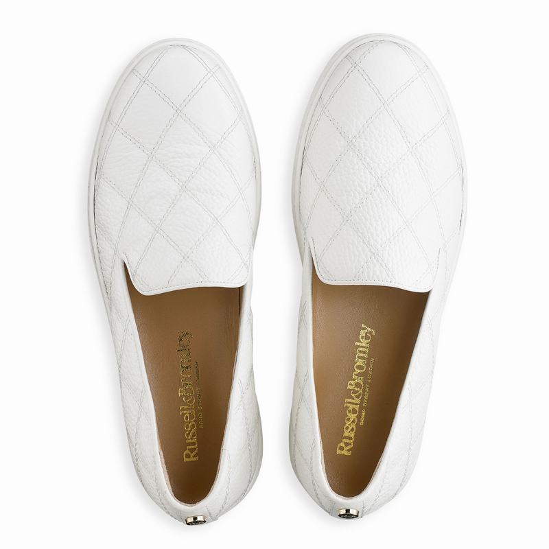 Tênis Deslizante Russell And Bromley Casaquilt Feminino Branco | YEG9696QA