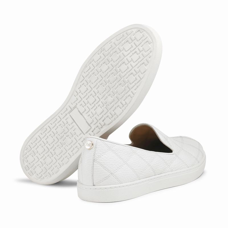 Tênis Deslizante Russell And Bromley Casaquilt Feminino Branco | YEG9696QA