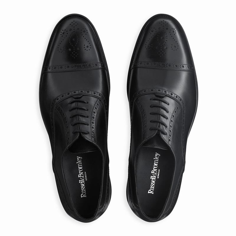 sapatos Brogues Russell And Bromley Chiltern Masculino Pretas | VFL5750SK